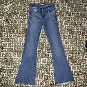 Zara flared mid rise jeans
